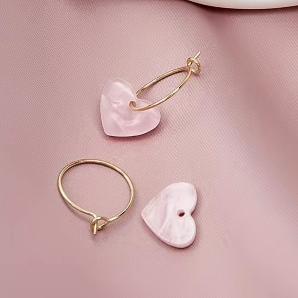 Heart Hoop Earrings - Picture 5 of 7